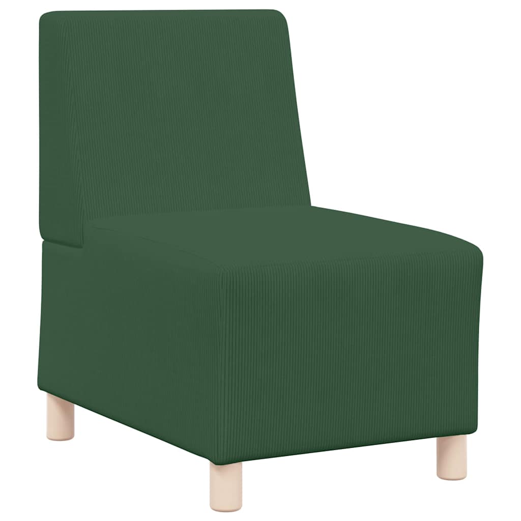 Modular Sofa Unit Armless 3 pcs Jungle Green 55 x 74 x 82 cm